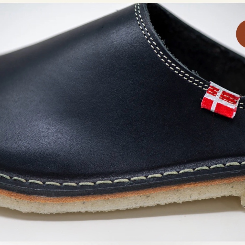 Stylish Black Leather Women's Mules - Picture 3 of 4
